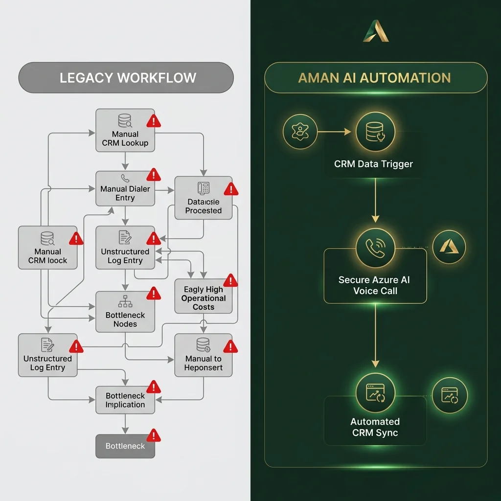 Visual comparison of traditional vs Aman approach